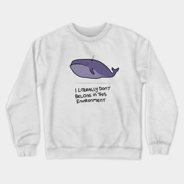 Grumpy Whale Crewneck Sweatshirt by grumpyanimals